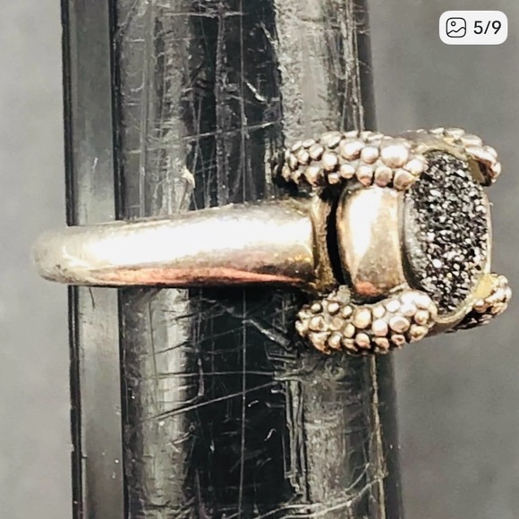 Michael Dawkins Sterling Silver Druzy Ring - Picture 5 of 10